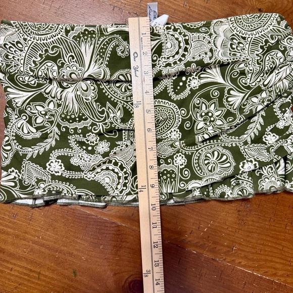 Athena for Eddie Bauer Olive and Cream Paisley swim skirt/bottoms sz 6 - Picture 4 of 9